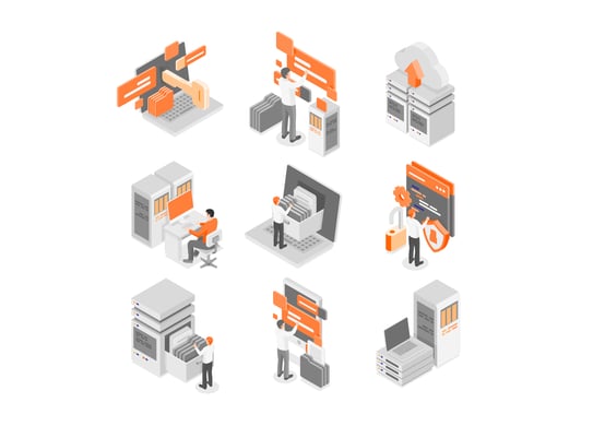 Grafische Darstellung verschiedener standardisierter IT-Services 